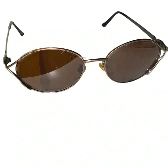 Vintage 1990\'s Versace Medusa Wire Rimmed Aviator Bronze Sunglasses main image 9